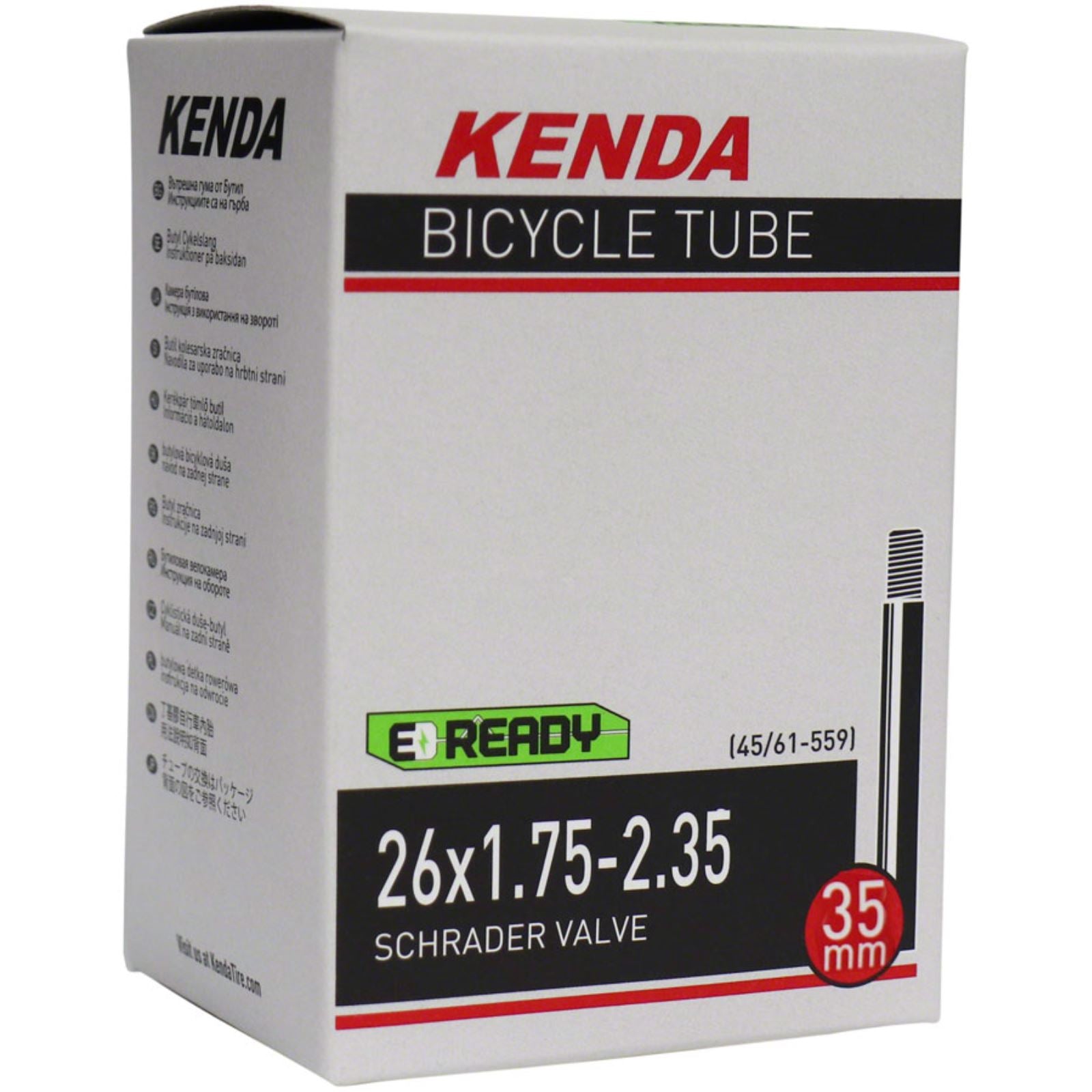 Kenda - Bicycle Schrader Bike Tube, Length: 35mm 26'' 5K700466_1269923