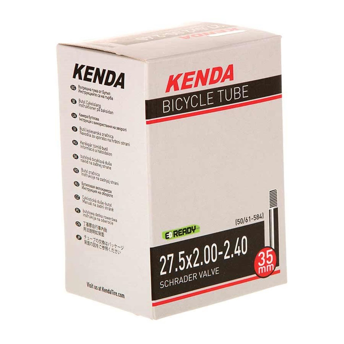 Kenda - Bicycle Schrader Bike Tube, Length: 35mm 27.5'' [MPN: 12275008]_1113227