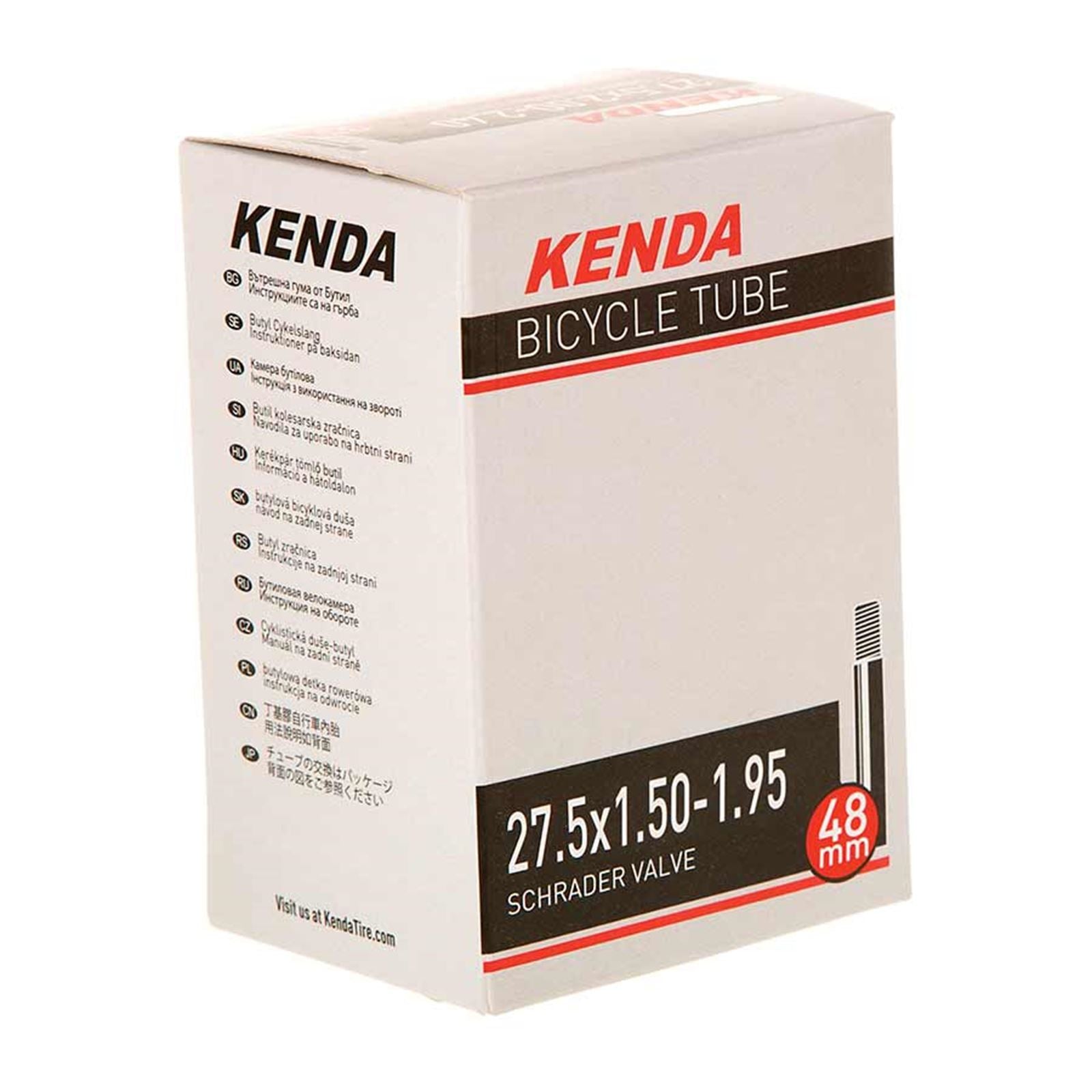 Kenda - Bicycle Schrader Bike Tube, Length: 48mm 27.5'' [MPN: 5K500684]_1113236