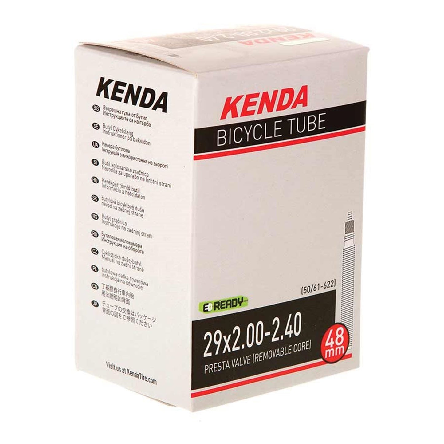 Kenda - Bicycle Bike Tube, Presta, Length: 48mm 27.5'' [MPN: 12275010]_1113222