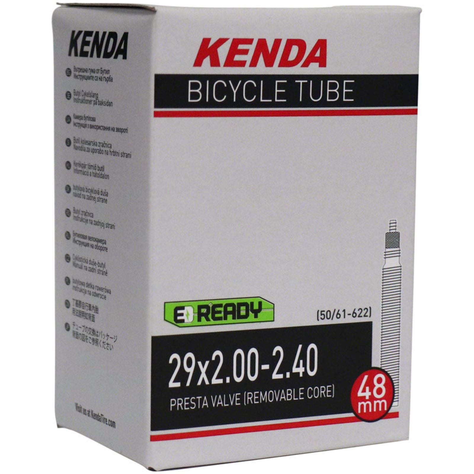 Kenda - Bicycle Presta-Removable Valve Core Bike Tube, Length: 48mm 29'' 12290003_1269902