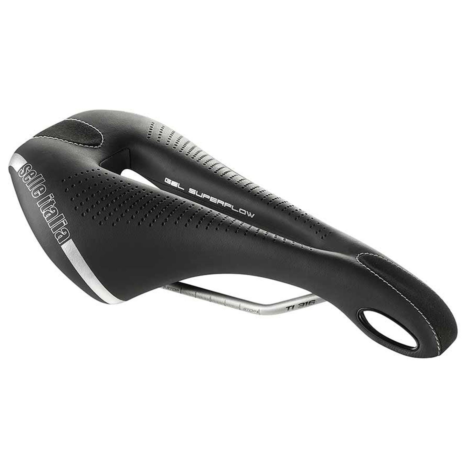 Selle Italia MAX FLITE Gel Superflow Bike Saddle 290 x 146mm - Unisex - Black [MPN: 024H901IKC002]_1113812