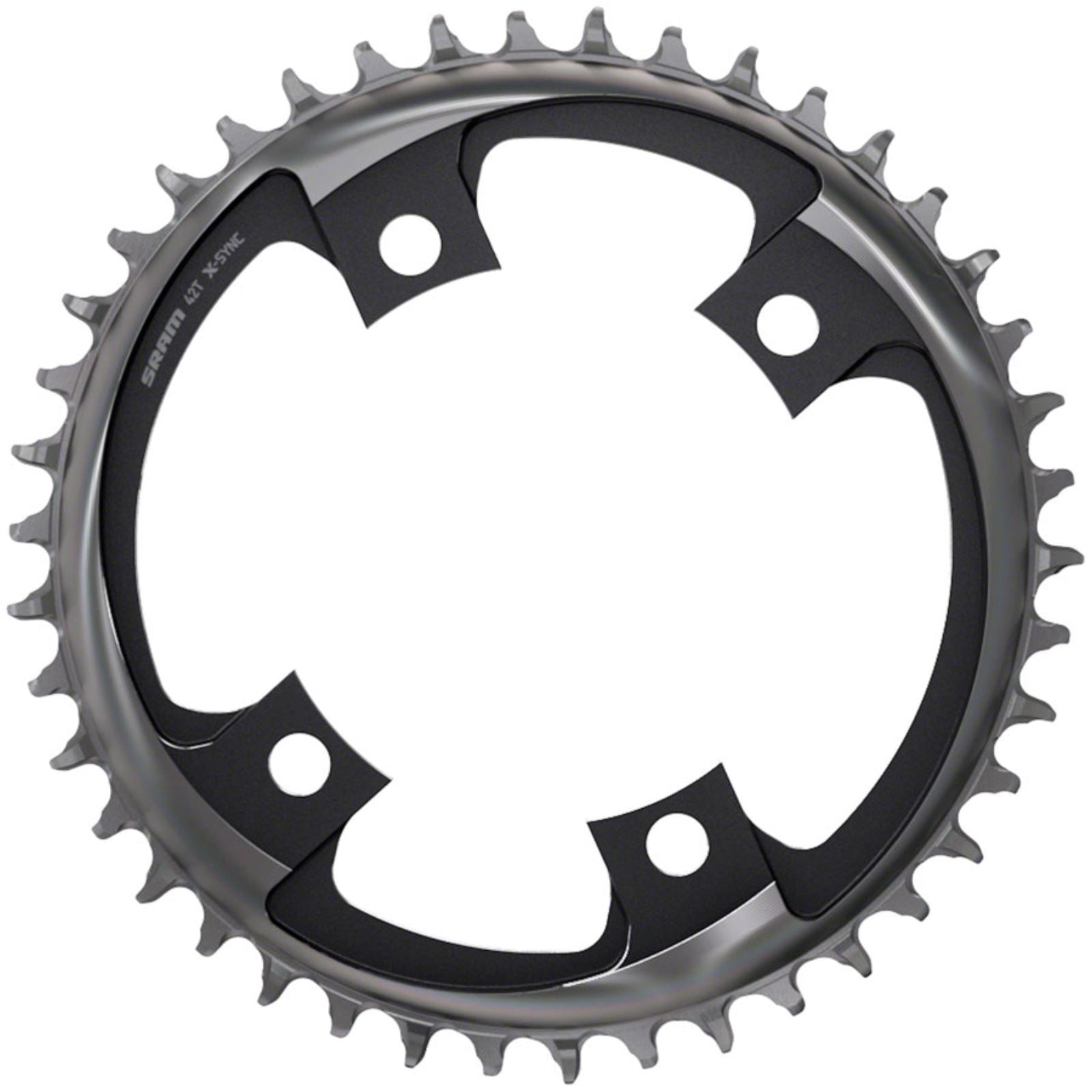 SRAM 44 Tooth 107mm BCD x 4-Bolt X-Sync Chainring, Polar Gray  [MPN: 00.6218.014.004]_1247998