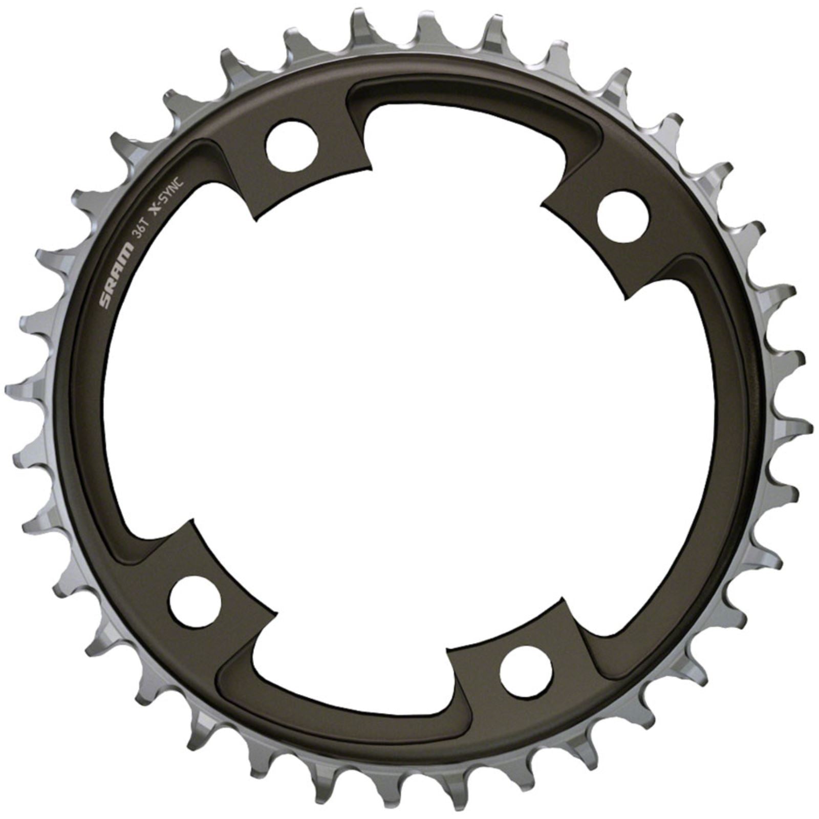 SRAM 42 Tooth107mm BCD x 4-Bolt 1x12-Speed Chainring, Blast Black  [MPN: 00.6218.014.009]_1248018