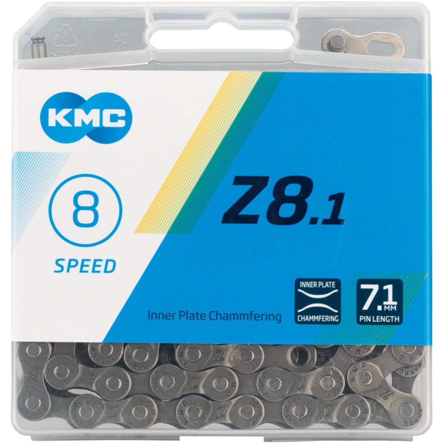 KMC Z8.1 GY/GY Chain - Speed: 6/7/8 - Links: 116 - Grey [MPN: Z8.1 x 116L]_1247294