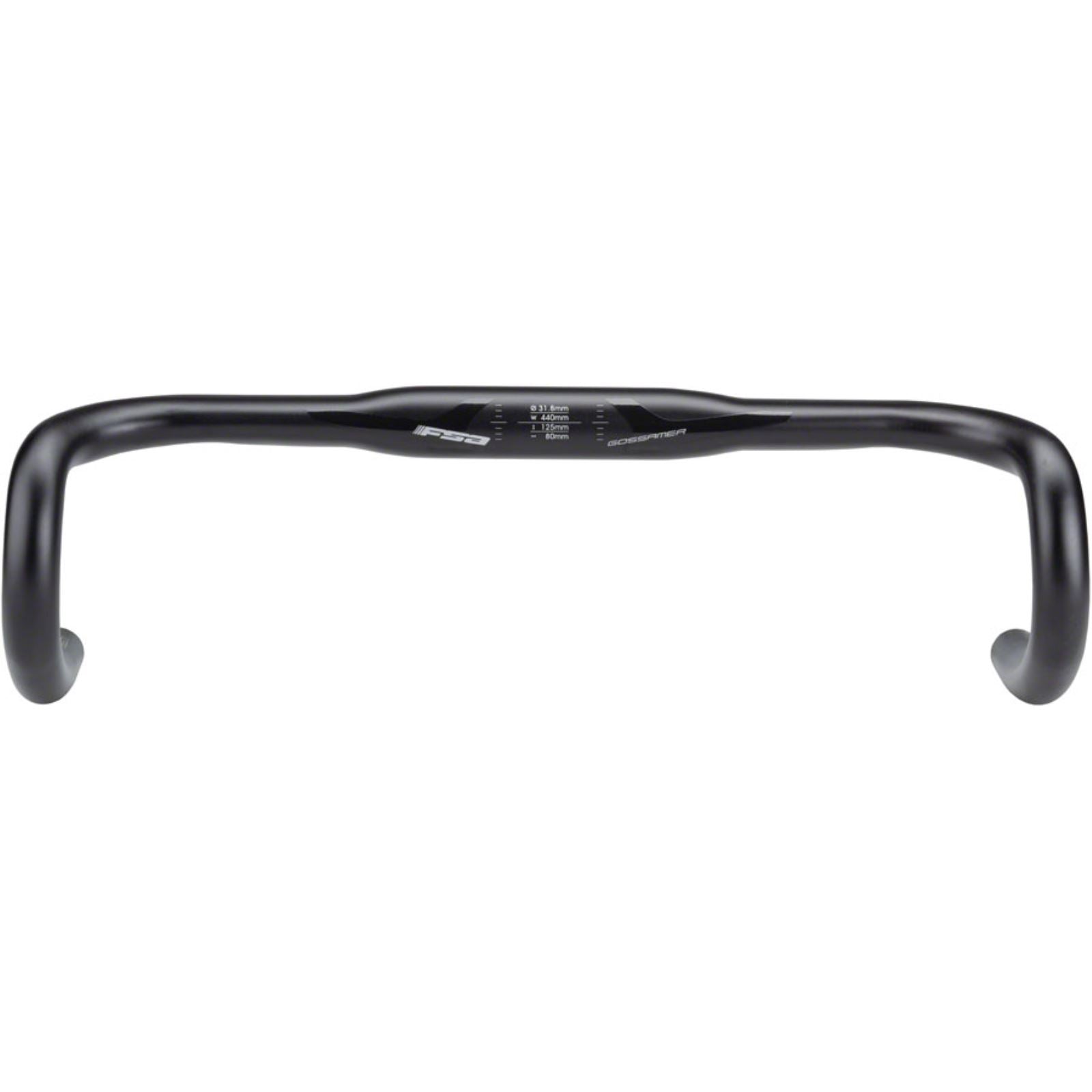 Full Speed Ahead Drop Handlebar: 31.8mm 440mm Drop: 125mm Reach: 80mm Black [MPN: 185-0019014870]_1252004