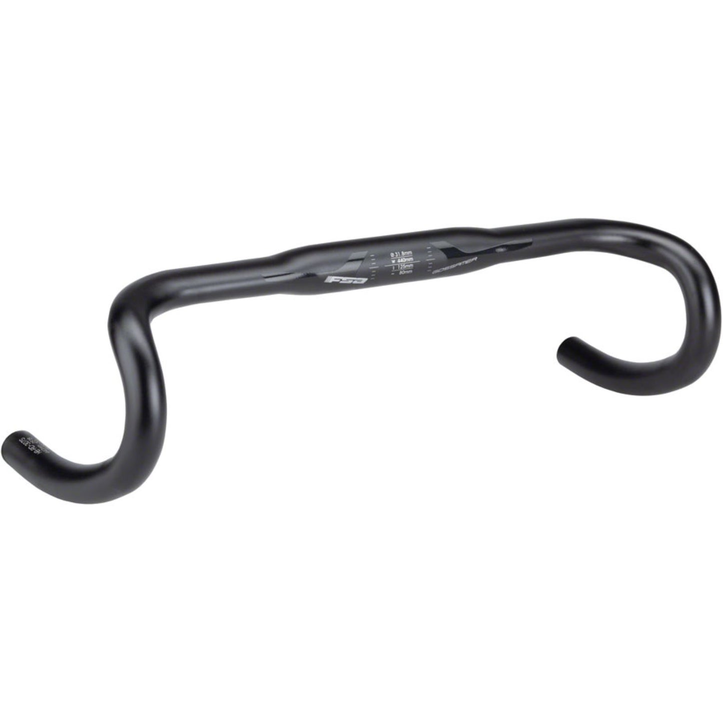 Full Speed Ahead Drop Handlebar: 31.8mm 440mm Drop: 125mm Reach: 80mm Black [MPN: 185-0019014870]_1252005