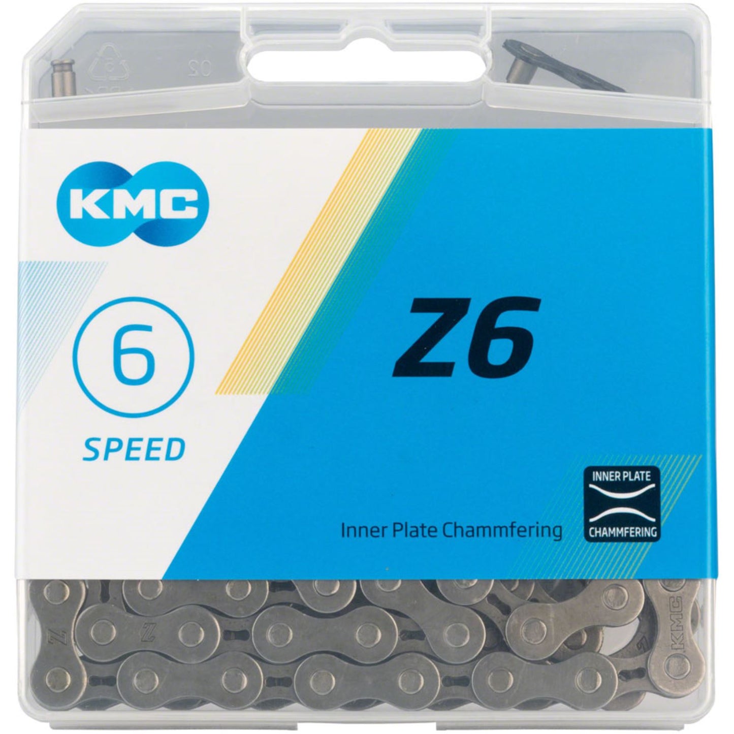KMC Z6 Chain - Speed: 5/6 - 7.3mm - Links: 116 - Grey [MPN: Z6 x 116L]_1247223