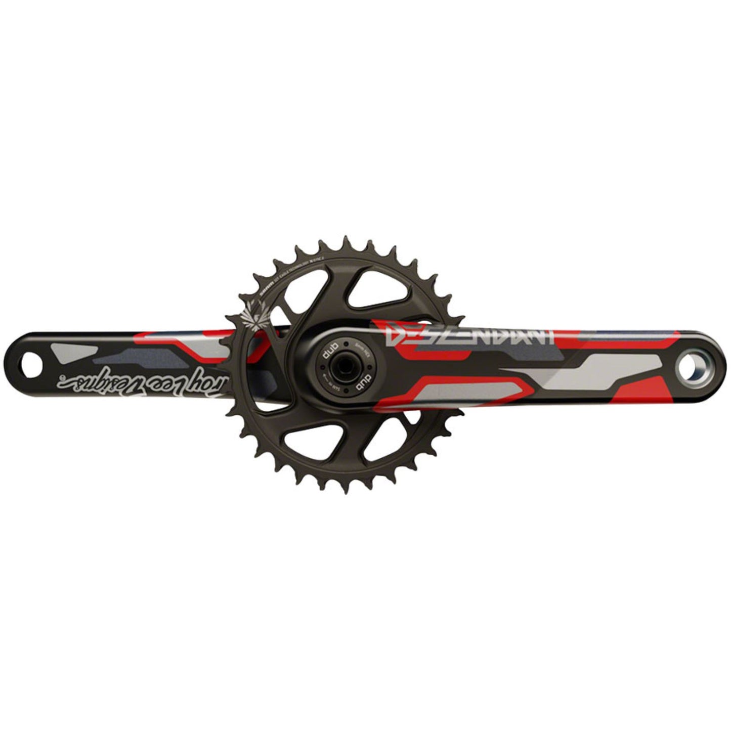 Truvativ Descendant CoLab DUB Crankset 165mm - Red - Boost [MPN: 00.6118.577.004]_1256899