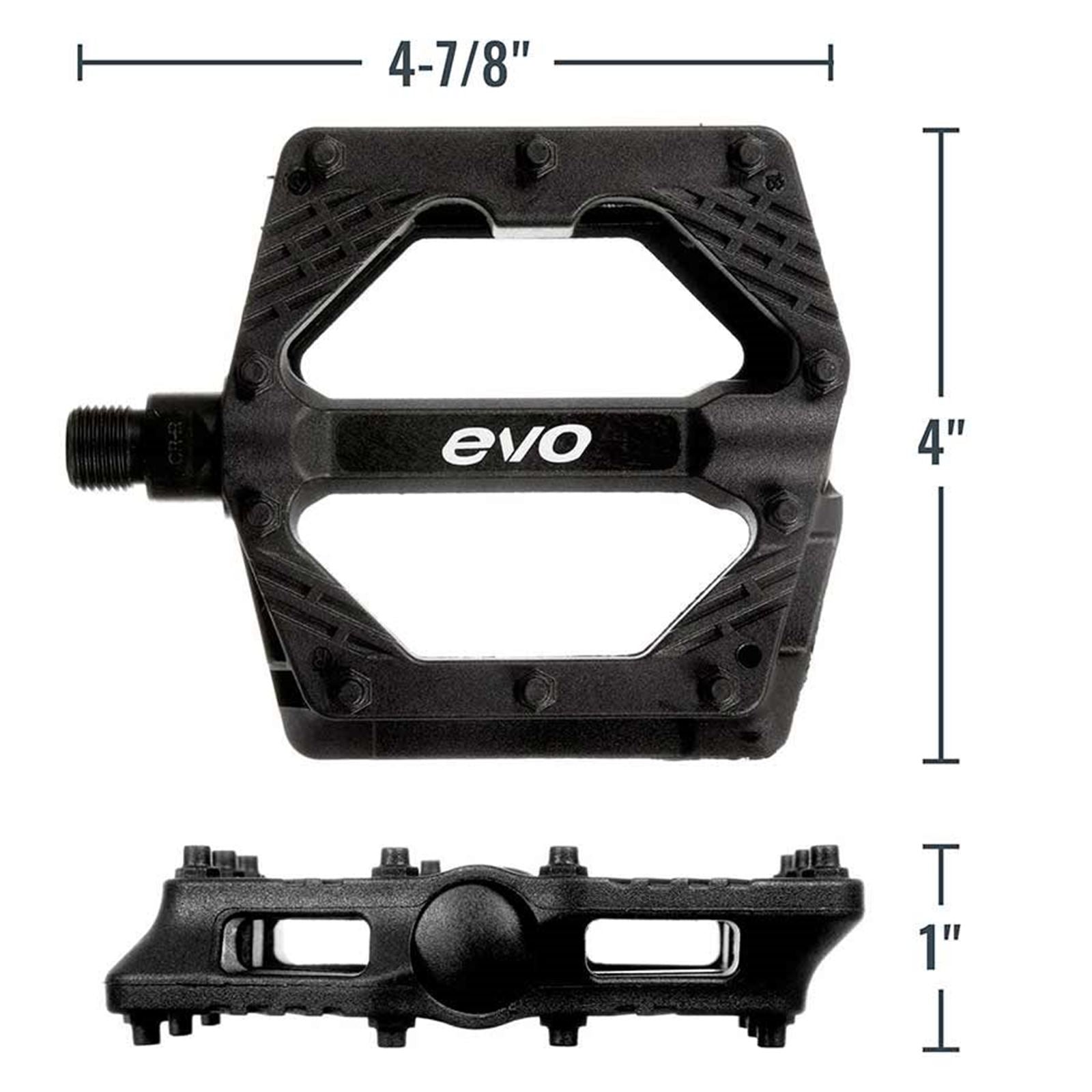 EVO Freefall Sport Platform Bike Pedals - Nylon - Black - Pair B223N BLACK_1114948