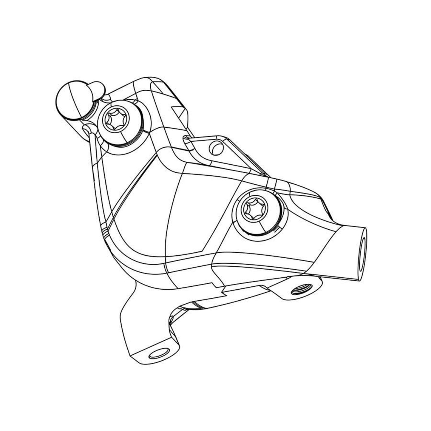 SRAM RED eTap AXS HRD Disc Brake Caliper - Flat Mount - Polar Grey [MPN: 11.5018.050.000]_1115021