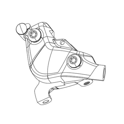 SRAM RED eTap AXS HRD Disc Brake Caliper - Flat Mount - Polar Grey [MPN: 11.5018.050.000]_1115021