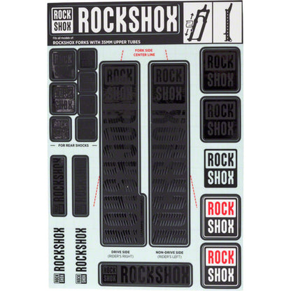RockShox Decal Kit 35mm - MY18 - Stealth 11.4318.003.505_1221309