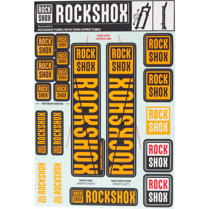 RockShox Decal Kit 35mm - MY18 - Orange 11.4318.003.508_1221287