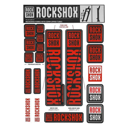 RockShox Decal Kit 35mm - MY18 - Red 11.4318.003.509_1115087