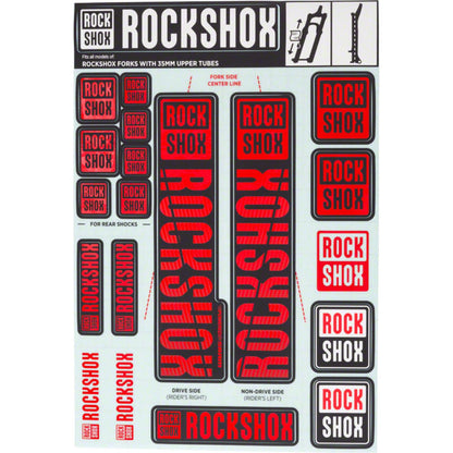 RockShox Decal Kit 35mm - MY18 - Red 11.4318.003.509_1221285