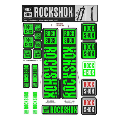 RockShox Decal Kit 35mm - MY18 - Green 11.4318.003.510_1115038
