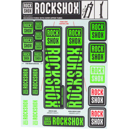 RockShox Decal Kit 35mm - MY18 - Green 11.4318.003.510_1221264