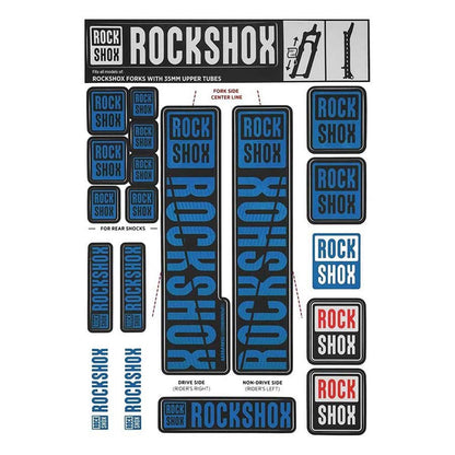 RockShox Decal Kit 35mm - MY18 - Blue 11.4318.003.511_1115237