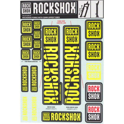 RockShox Decal Kit 35mm - MY18, NE01 - Yellow   11.4318.003.507_1221310