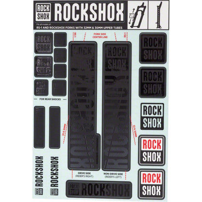 RockShox Decal Kit 30/32mm - Stealth  11.4318.003.496_1221296