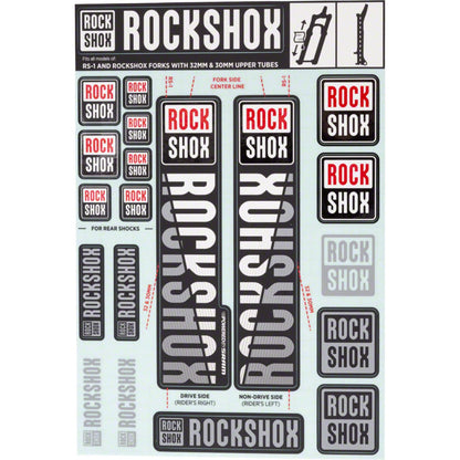 RockShox Decal Kit 30/32mm - White 11.4318.003.497_1221302
