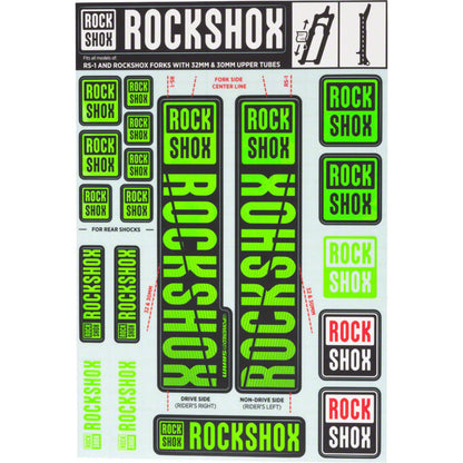 RockShox Decal Kit 30/32mm - Green 11.4318.003.501_1221305