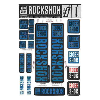 RockShox Decal Kit 30/32mm - Blue 11.4318.003.502_1115171