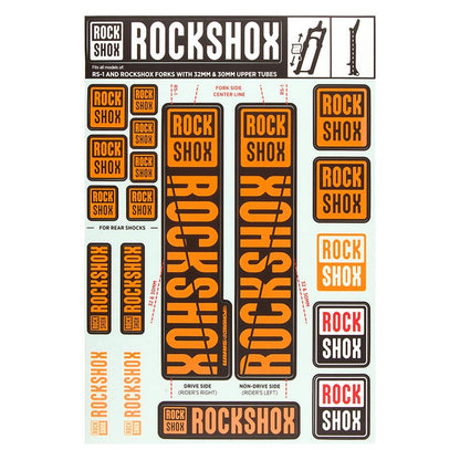 RockShox Decal Kit 30/32mm - NE02 Orange   11.4318.003.499_1135070