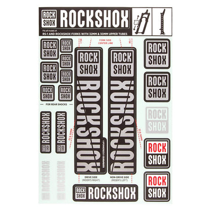 RockShox Decal Kit 30/32mm - Polar Grey 11.4318.003.504_1135071