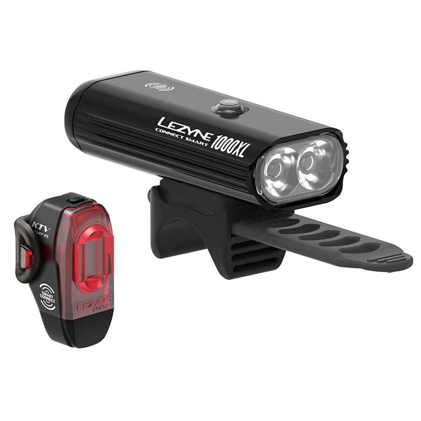 Lezyne Connect Smart 1000XL/KTV Pro Smart Light Set - Black [MPN: 1-LED-32P-V104]_1115220