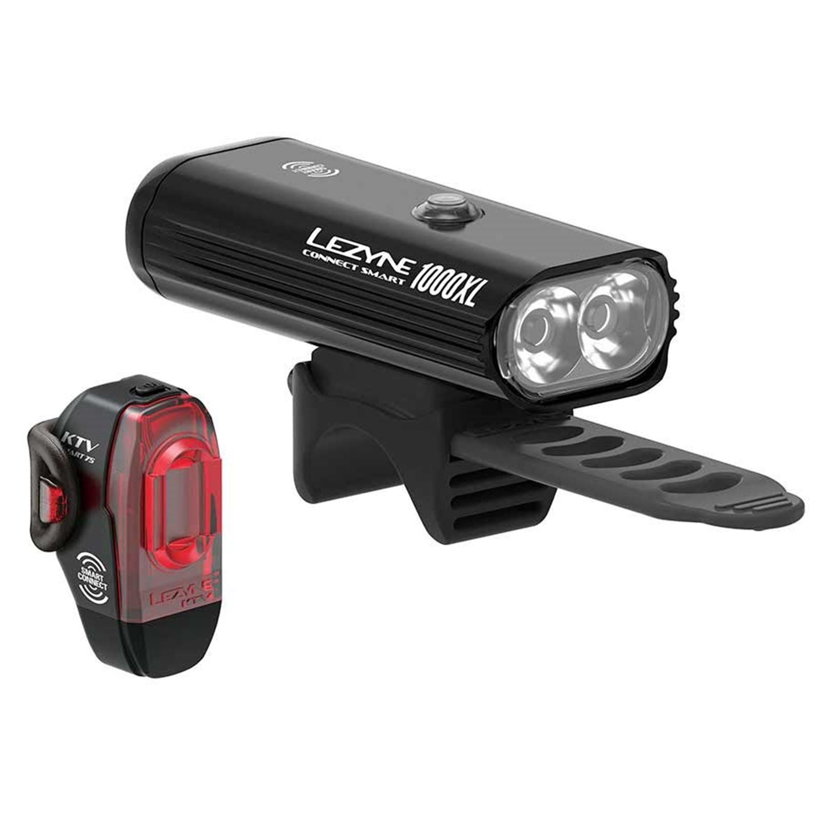 Lezyne Connect Smart 1000XL/KTV Pro Smart Light Set - Black [MPN: 1-LED-32P-V104]_1115220