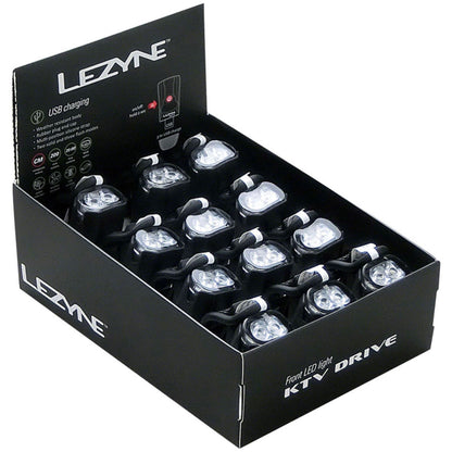 Lezyne KTV Lights Display Box Light Front - Black [MPN: 1-LED-12F-BOX12-V404]_1256964