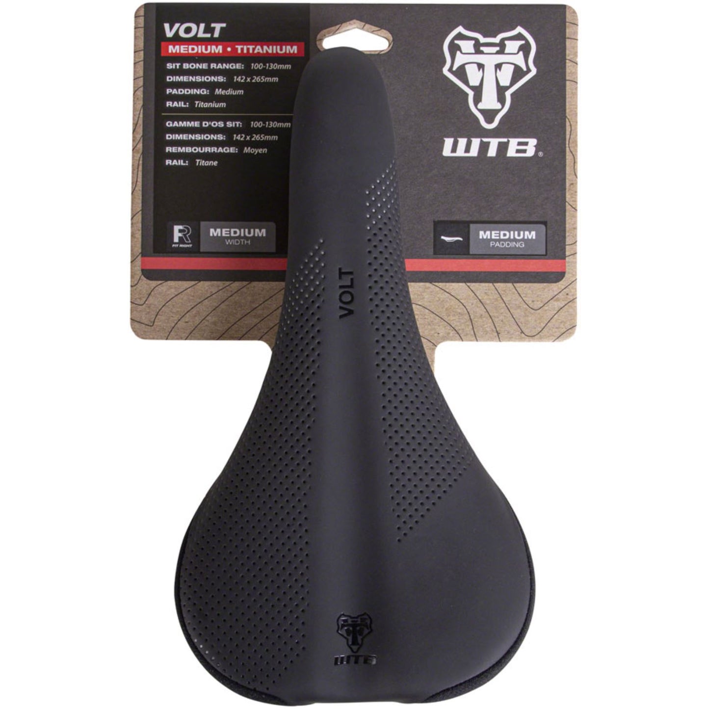 WTB Volt Titanium Narrow Bike Saddle 265 x 135mm - Unisex - Black [MPN: W065-0582]_1258296