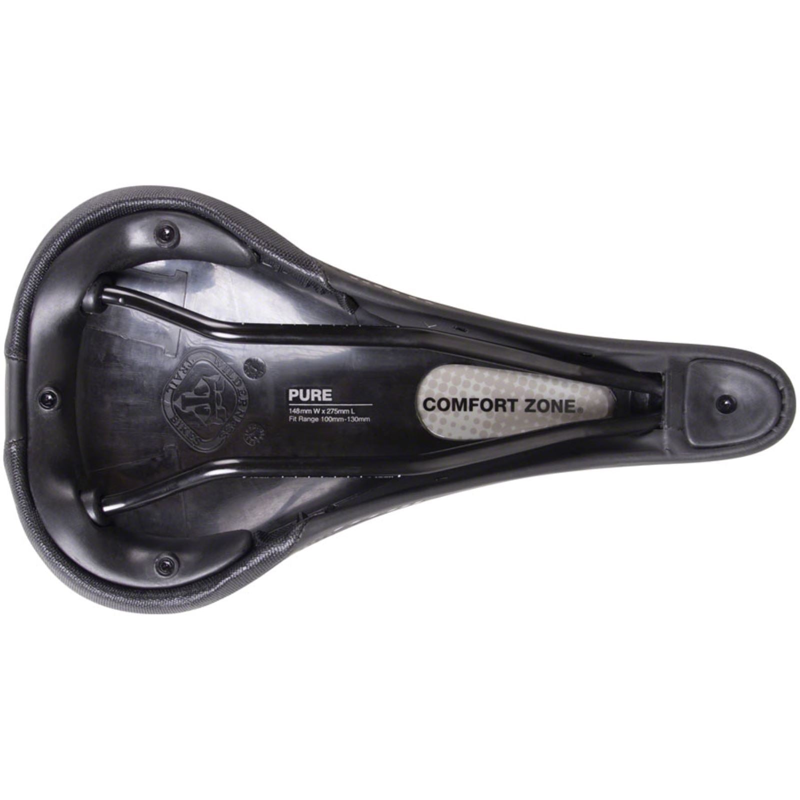 WTB Pure Steel Medium Bike Saddle 275 x 148mm - Unisex - Black [MPN: W065-0610]_1258385