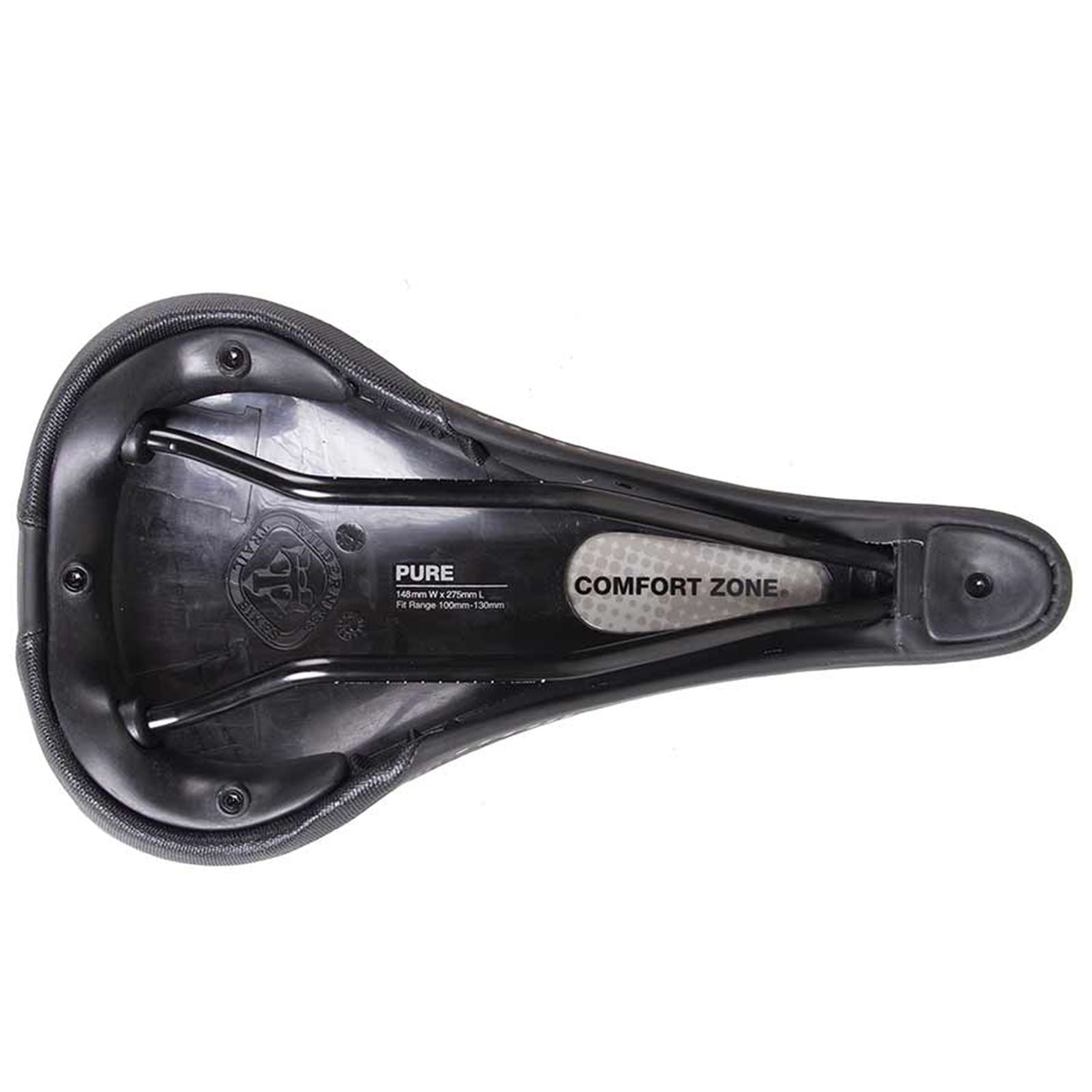 WTB Pure Steel Medium Bike Saddle 275 x 148mm - Unisex - Black [MPN: W065-0610]_1116104