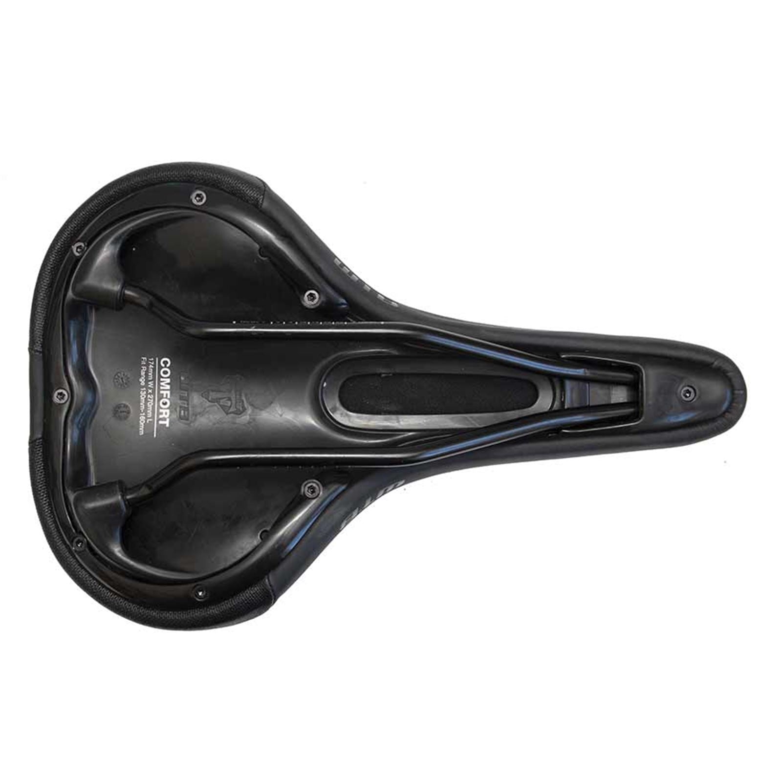 WTB Comfort Steel Wide Bike Saddle 270 x 174mm - Unisex - Black [MPN: W065-0621]_1116161