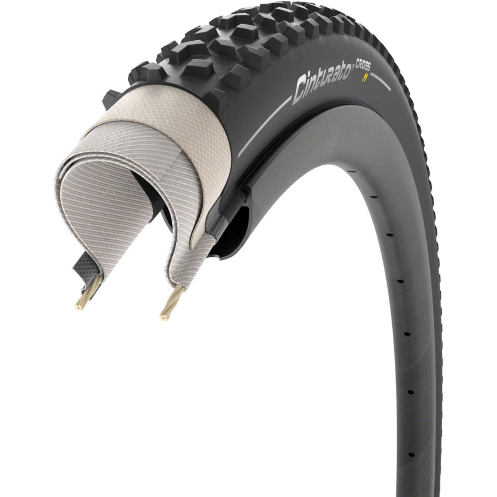 Pirelli - Bicycle Cinturato Cross M Gravel Tire - 700x33C - Folding - 127TPI - Black 3770600_1295965
