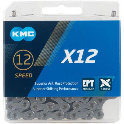 KMC X12 EPT Chain - 126 Links - Grey [MPN: X12 EPT x 126L]_1229228