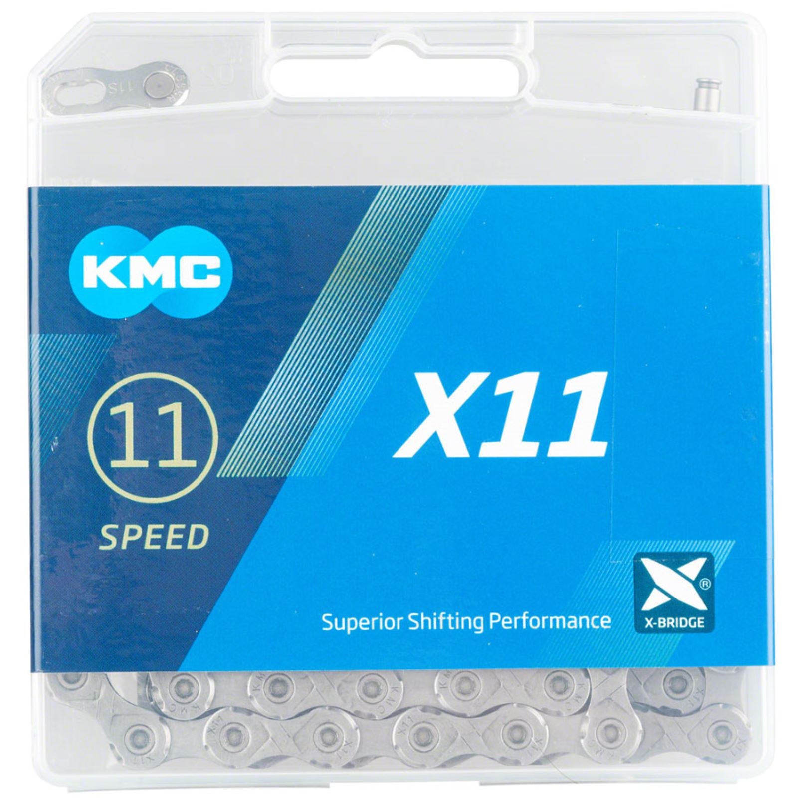 KMC X11 GY/GY Chain - 118 Links - Grey [MPN: X11 GY/GY - 118L]_1277619