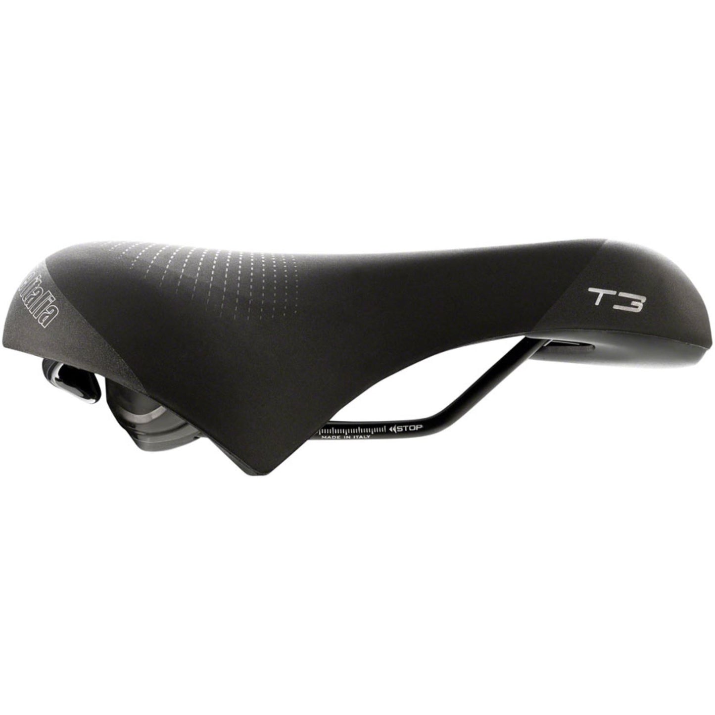 Selle Italia T 3 Flow Bike Saddle 267 x 210mm - Unisex - Black/Hi-Viz 003L701MEC001_1293980