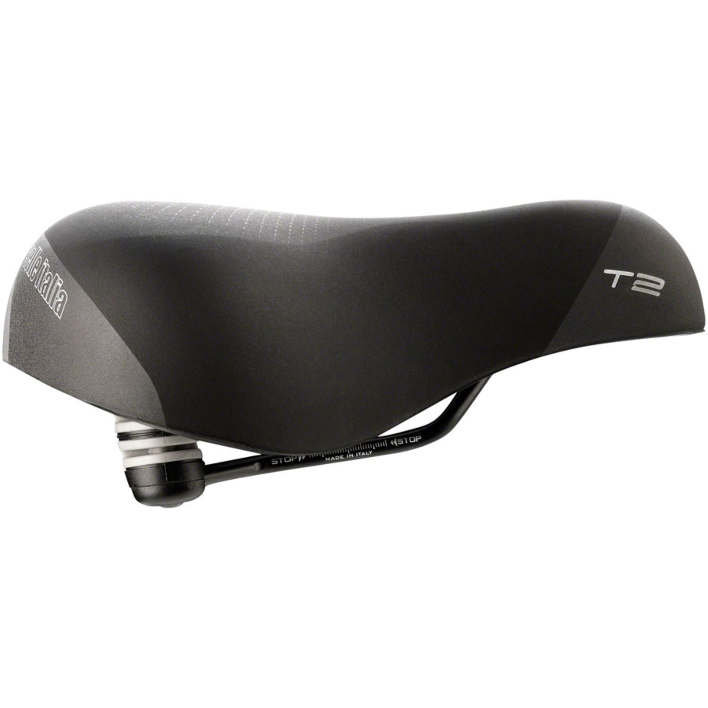 Selle Italia T 2 Flow Bike Saddle 258 x 233mm - Unisex - Black/Hi-Viz [MPN: 056L901MEC001]_1293955