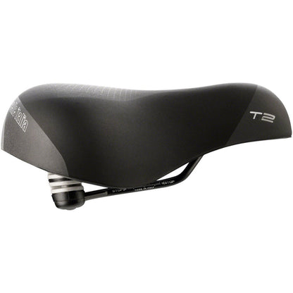 Selle Italia T 2 Flow Bike Saddle 258 x 233mm - Unisex - Black/Hi-Viz [MPN: 056L901MEC001]_1293955