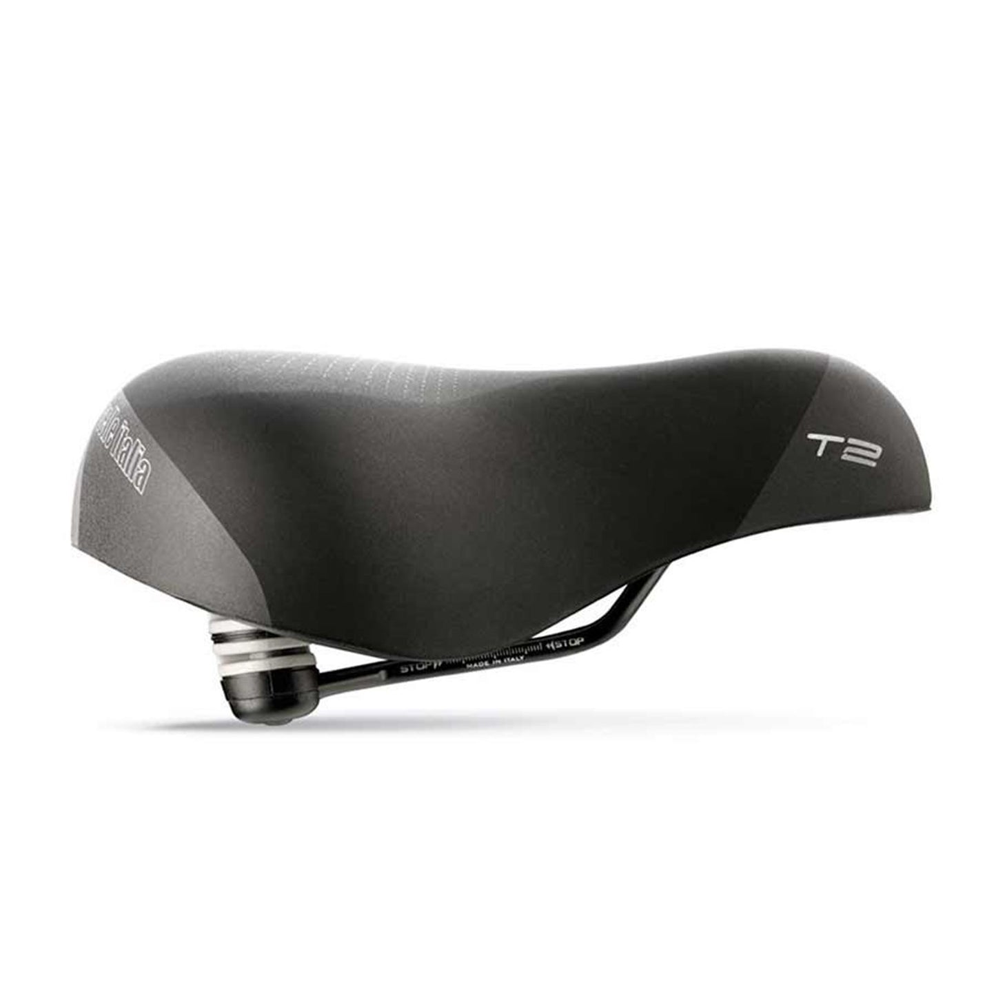 Selle Italia T 2 Flow Bike Saddle 258 x 233mm - Unisex - Black/Hi-Viz [MPN: 056L901MEC001]_1117115