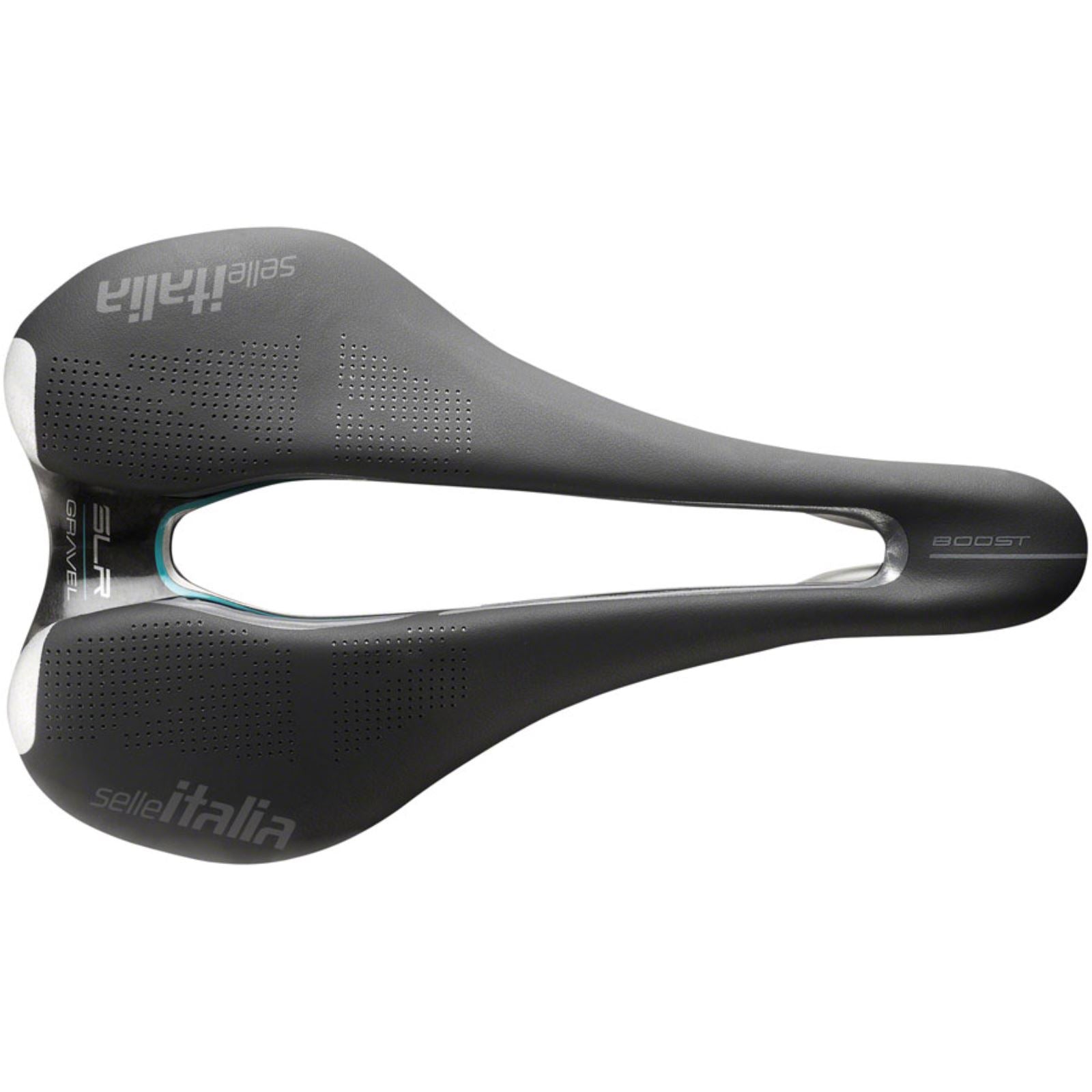 Selle Italia SLR Boost Gravel Superflow L Saddle 248 x 145mm - Black/Hi-Viz [MPN: 041A720IKC003]_1293967