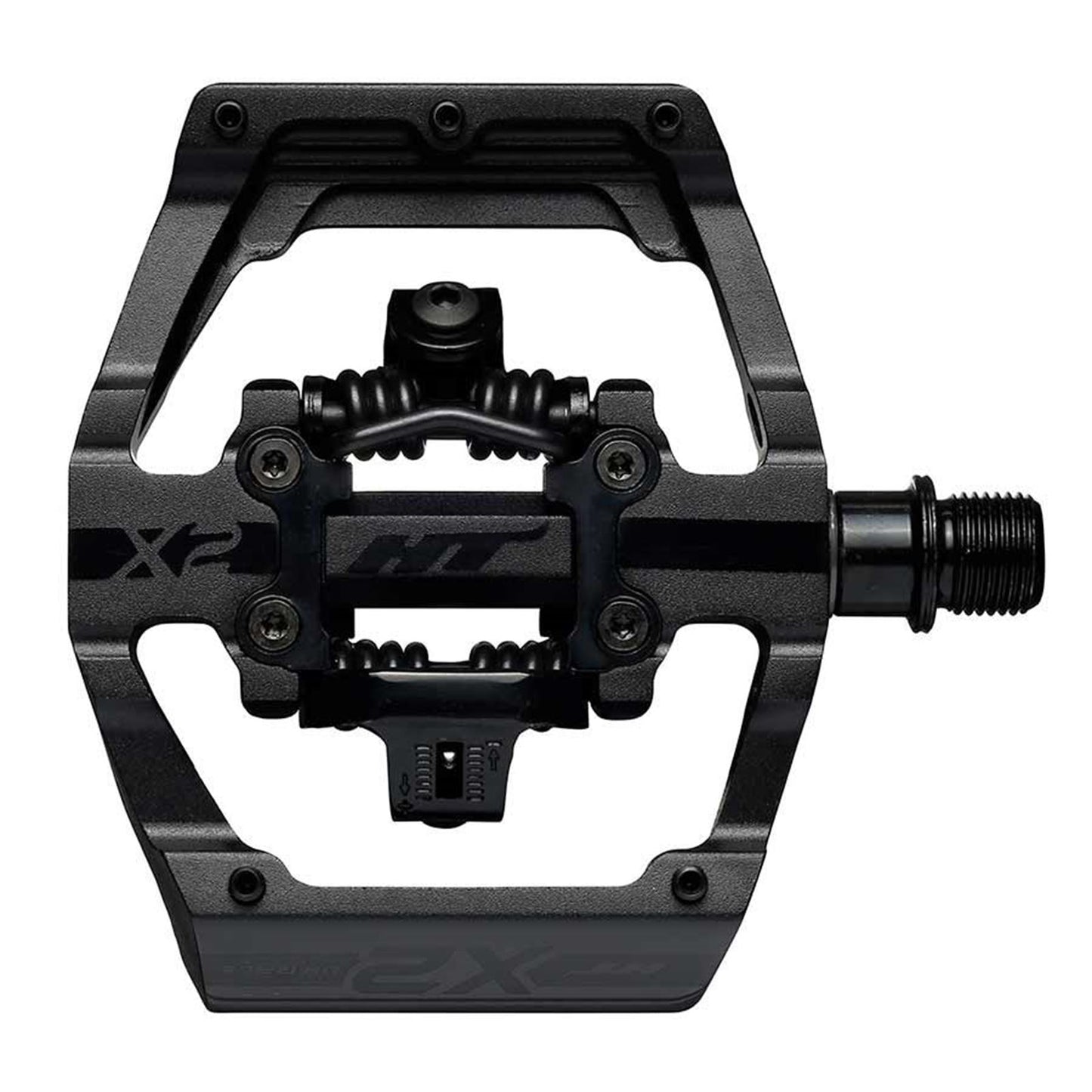 HT Components X2 DH Race Pedals Spindle: Cr-Mo 9/16'' Stealth - Black [MPN: 102001X2XXXX1J01D1X1]_1117754