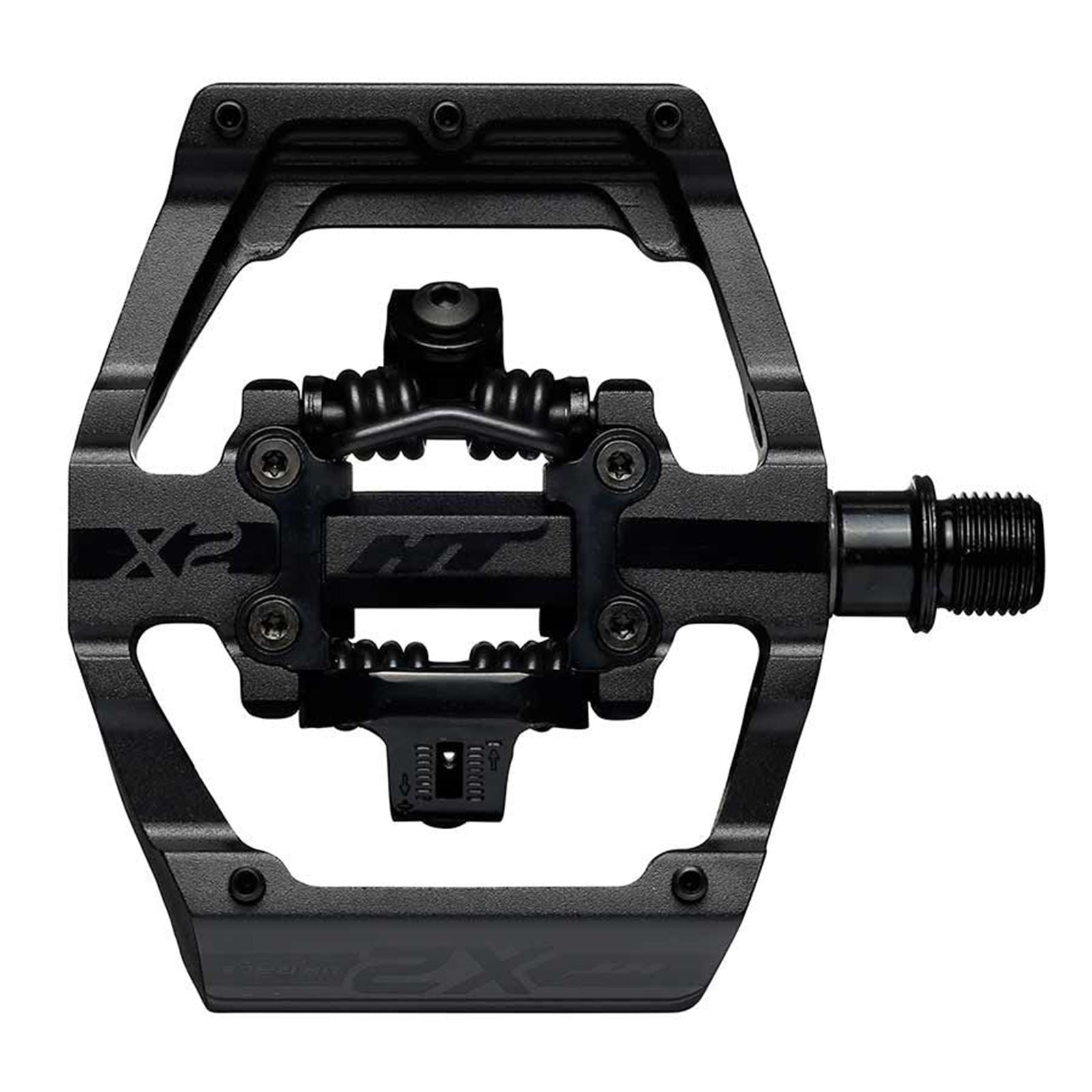 HT Components X2 DH Race Pedals Spindle: Cr-Mo 9/16'' Stealth - Black [MPN: 102001X2XXXX1J01D1X1]_1117754