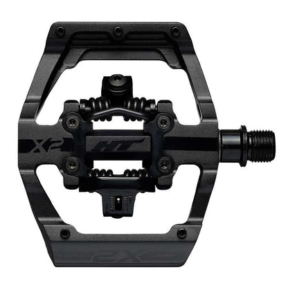 HT Components X2 DH Race Pedals Spindle: Cr-Mo 9/16'' Stealth - Black [MPN: 102001X2XXXX1J01D1X1]_1117754