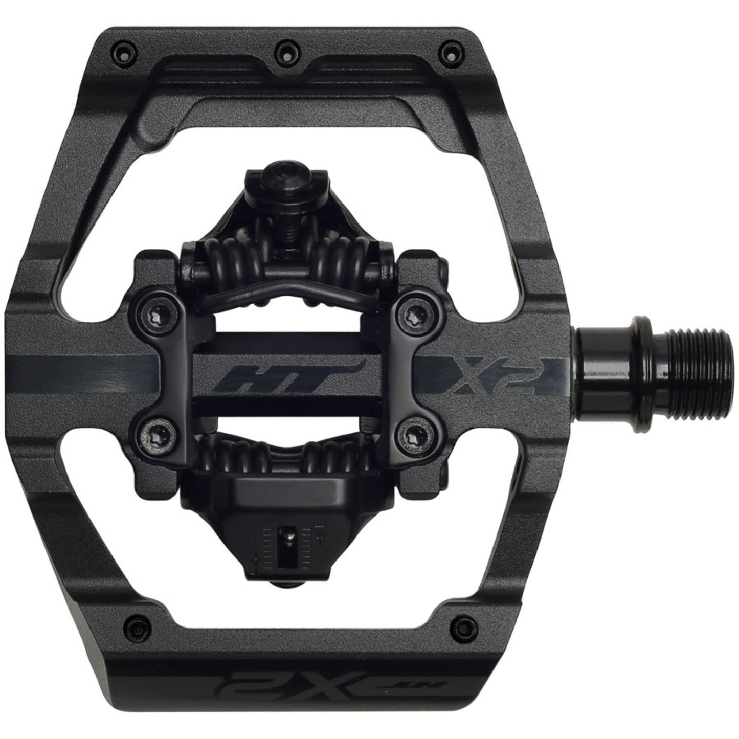HT Components X2 DH Race Pedals Spindle: Cr-Mo 9/16'' Stealth - Black [MPN: 102001X2XXXX1J01D1X1]_1990687