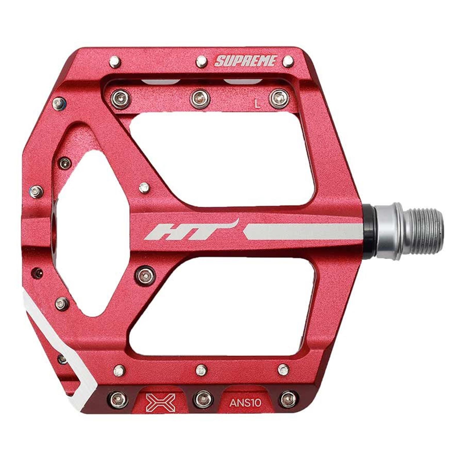 HT Components ANS10 Supreme Platform Bike Pedals - Aluminum - Red - Pair [MPN: 102001ANS10X1J23G1X1]_1117773
